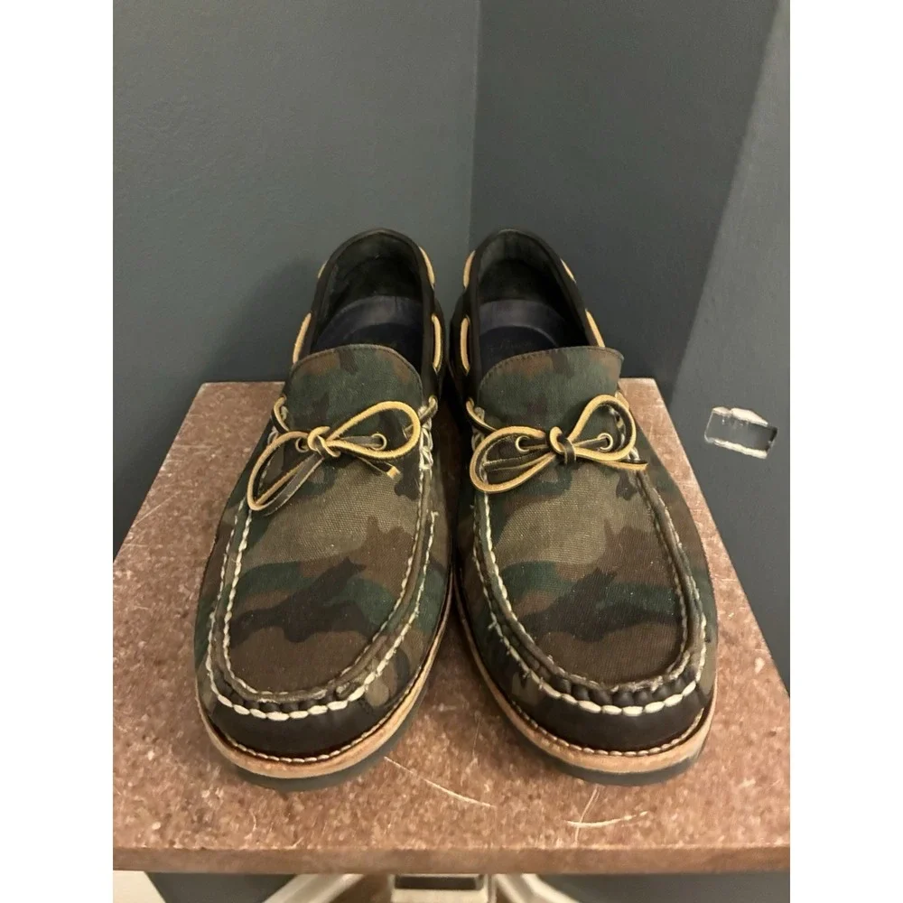Cole Haan Men's Pinch Rugged Camp Moc Loafers Camo Boat Shoes Size 11.5